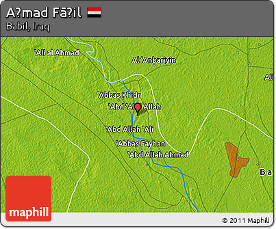 Physical 3D Map of Aḩmad Fāḑil
