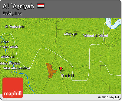 Physical 3D Map of Al `Aşrīyah