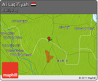Physical 3D Map of Al Laţīfīyah