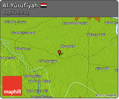 Physical 3D Map of Al Yūsufīyah