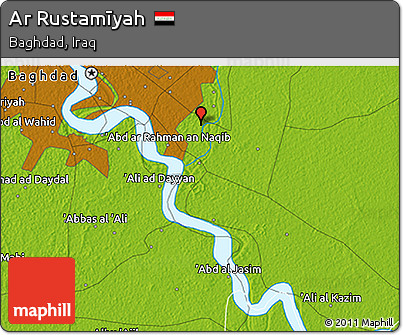 Physical 3D Map of Ar Rustamīyah