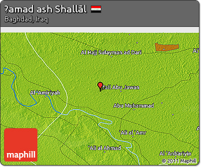 Physical 3D Map of Ḩamad Ash Shallāl