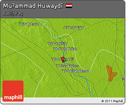 Physical 3D Map of Muḩammad Huwaydī