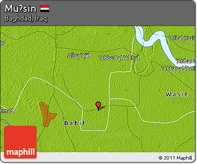 Physical 3D Map of Muḩsin