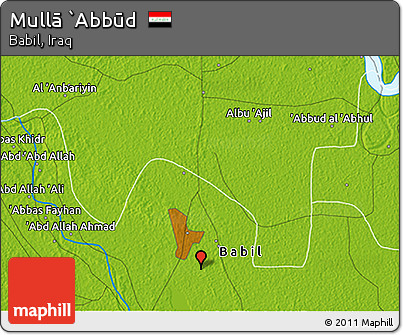 Physical 3D Map of Mullā `Abbūd