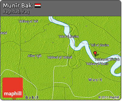 Physical 3D Map of Munīr Bak