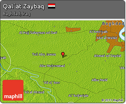 Physical 3D Map of Qal`at Zaybaq