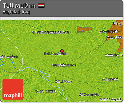 Physical 3D Map of Tall Mulḩim