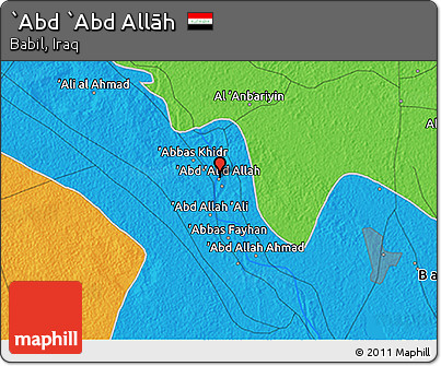 Political 3D Map of `Abd `Abd Allāh