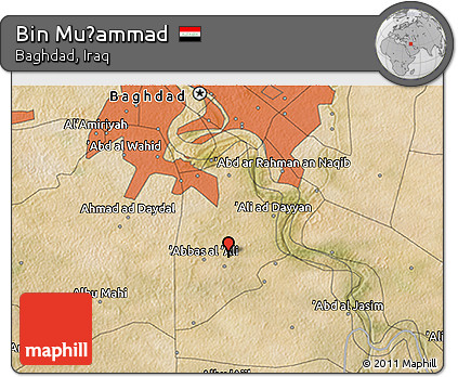 Satellite 3D Map of Bin Muḩammad