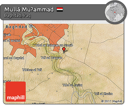 Satellite 3D Map of Mullā Muḩammad