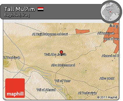 Satellite 3D Map of Tall Mulḩim