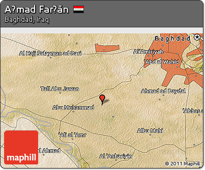 Satellite 3D Map of Aḩmad Farḩān