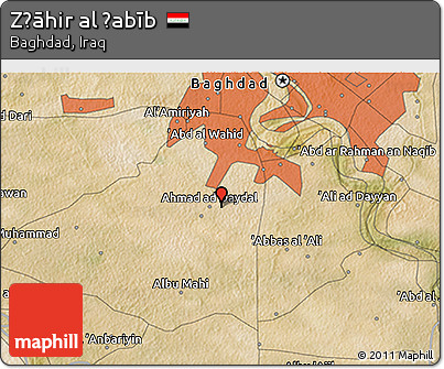 Satellite 3D Map of Z̧āhir Al Ḩabīb
