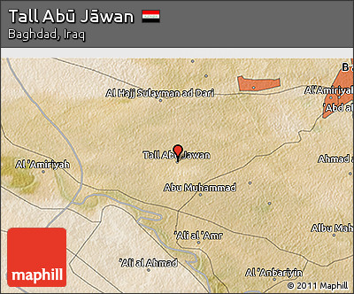 Satellite 3D Map of Tall Abū Jāwan