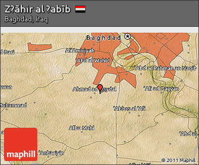 Satellite 3D Map of Z̧āhir Al Ḩabīb