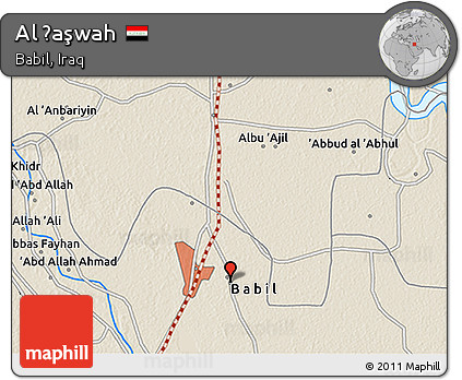 Shaded Relief 3D Map of Al Ḩaşwah