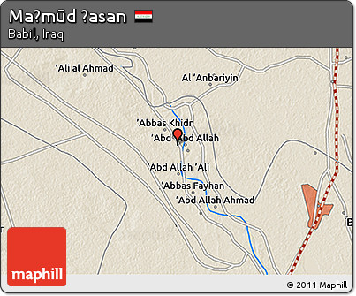 Shaded Relief 3D Map of Maḩmūd Ḩasan