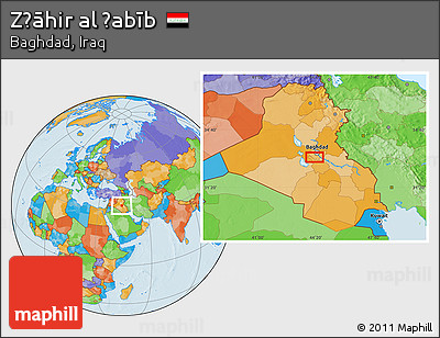 Political Location Map of Z̧āhir Al Ḩabīb