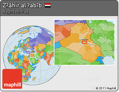 Political Location Map of Z̧āhir Al Ḩabīb
