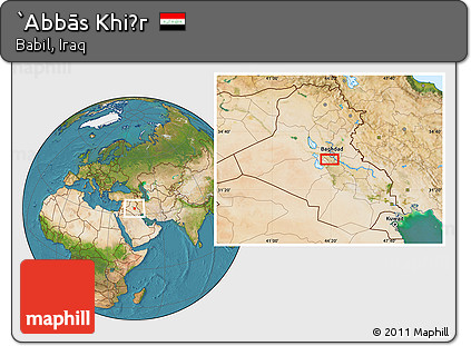 Satellite Location Map of `Abbās Khiḑr