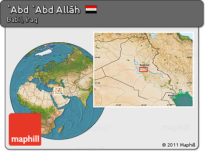 Satellite Location Map of `Abd `Abd Allāh