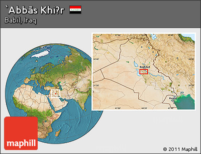 Satellite Location Map of `Abbās Khiḑr