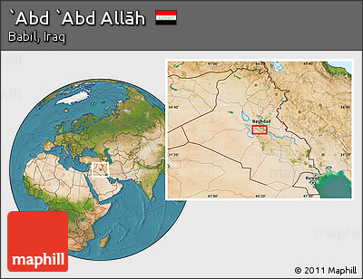 Satellite Location Map of `Abd `Abd Allāh