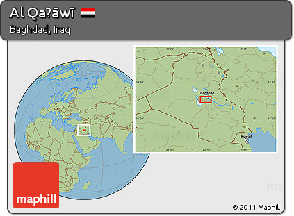 Savanna Style Location Map of Al Qaḑāwī