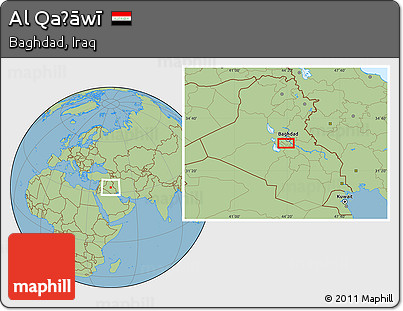 Savanna Style Location Map of Al Qaḑāwī
