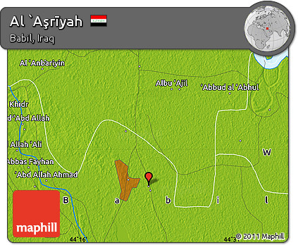 Physical Map of Al `Aşrīyah