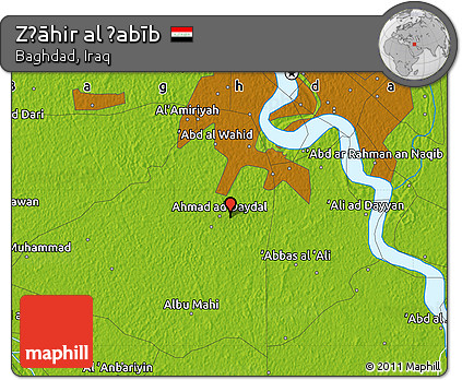 Physical Map of Z̧āhir Al Ḩabīb