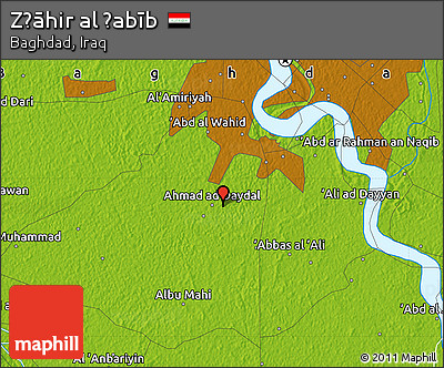 Physical Map of Z̧āhir Al Ḩabīb