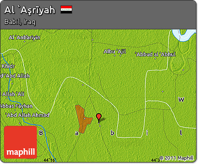 Physical Map of Al `Aşrīyah