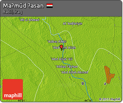 Physical Map of Maḩmūd Ḩasan