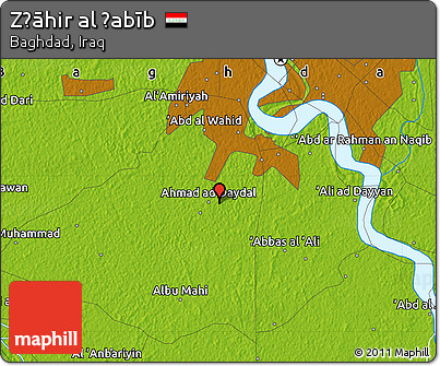 Physical Map of Z̧āhir Al Ḩabīb