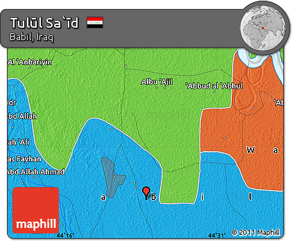 Political Map of Tulūl Sa`īd