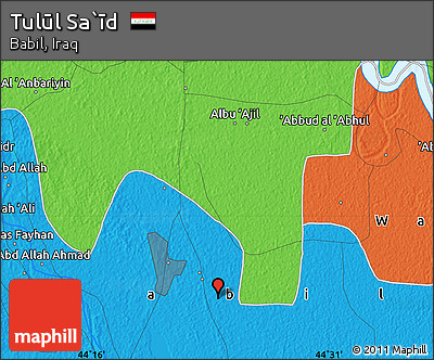 Political Map of Tulūl Sa`īd