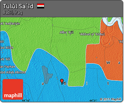 Political Map of Tulūl Sa`īd