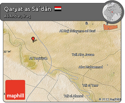 Satellite Map of Qaryat As Sa`dān