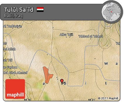 Satellite Map of Tulūl Sa`īd