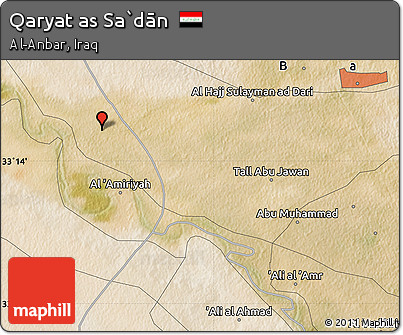 Satellite Map of Qaryat As Sa`dān