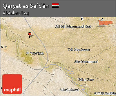 Satellite Map of Qaryat As Sa`dān