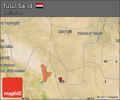 Satellite Map of Tulūl Sa`īd
