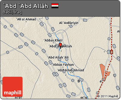 Shaded Relief Map of `Abd `Abd Allāh