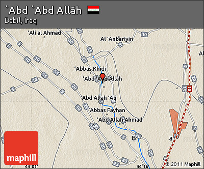 Shaded Relief Map of `Abd `Abd Allāh