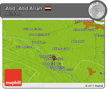 Physical Panoramic Map of `Abd `Abd Allāh