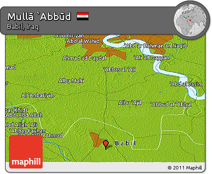 Physical Panoramic Map of Mullā `Abbūd