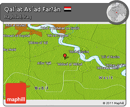 Physical Panoramic Map of Qal`at As`ad Farḩān