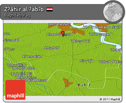 Physical Panoramic Map of Z̧āhir Al Ḩabīb